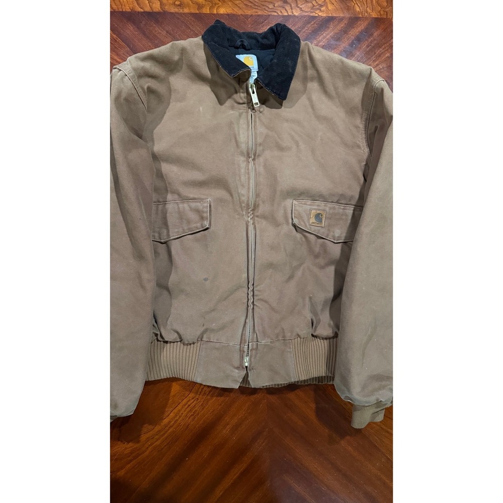 Vintage 2003 Carhartt J165 BRN‎ Sandstone Duck Bomber Jacket Mens XL Workwear